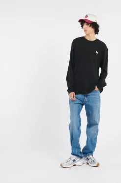 LS WAFFLE BADGE CREW - Pull | Noir