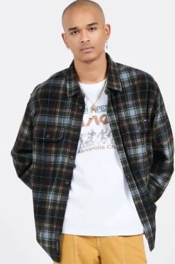 MAYHILL LS WOVEN BLACK/BLUE MIRA - Chemise | Multicolore