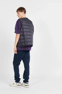 MENS CREW NECK BUTTON DOWN VEST - Veste | Bleu