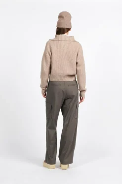 Merino half zip - Pull | Beige