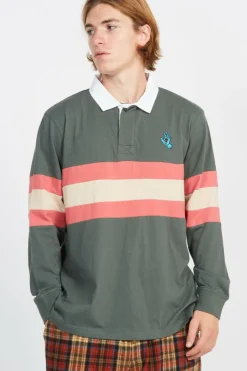 Mini Hand Stripe L/S Polo - Polo | Vert