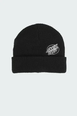 Mono Lined Oval Dot Beanie - Bonnet | Noir