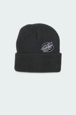 Mono Lined Oval Dot Beanie - Bonnet | Noir