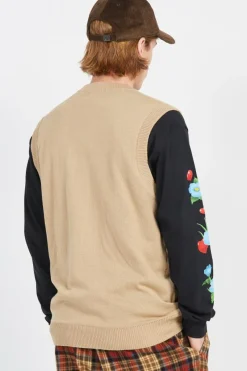 Natural Shock Knit Sweater Vest - Pull | Beige