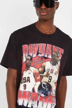 NBA LEGEND TEE USA DWYANE WADE - T-shirt | Noir