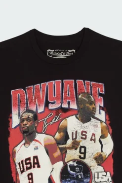 NBA LEGEND TEE USA DWYANE WADE - T-shirt | Noir