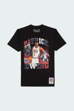 NBA LEGEND TEE USA PATRICK EWING - T-shirt | Noir