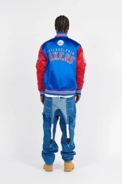 NBA PRIMETIME VINTAGE LOGO 76ERS - Bomber | Bleu