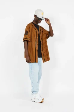 NE PINSTRIPE JERSEY - T-shirt | Beige