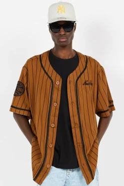 NE PINSTRIPE JERSEY - T-shirt | Beige