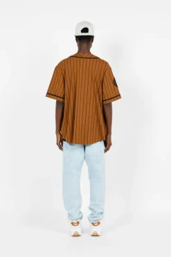 NE PINSTRIPE JERSEY - T-shirt | Beige