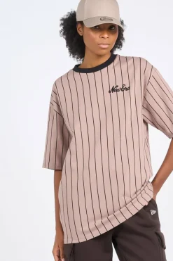 NE PINSTRIPE OS - T-shirt | Beige
