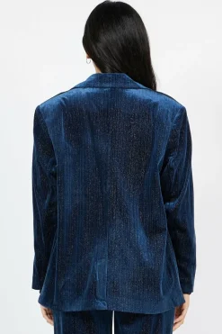 NMAIDA LS GLITTER BLAZER - Blazer | Bleu