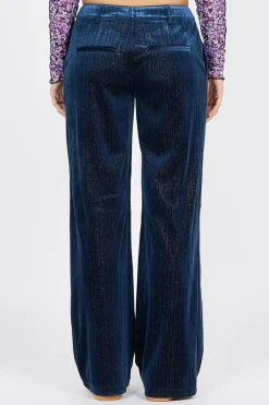 NMAIDA PINOLA LW GLITTER PANTS - Pantalon | Bleu