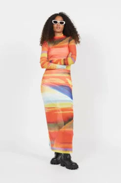 NMEMMY L/S ANKLE DRESS FWD - Robe | Rouge