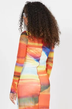 NMEMMY L/S ANKLE DRESS FWD - Robe | Rouge