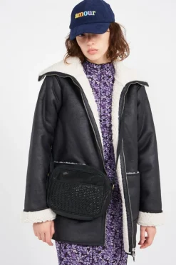 NMHAILEY L/S HIGHNECK 2WAY ZIP PU JACKET - Veste | Noir