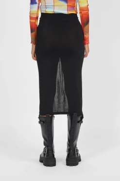 NMJORDAN HW ROUCHED SKIRT LAB - Jupe | Noir