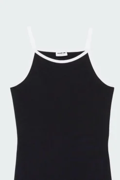 NMKARIN S/L CONTRAST BODYCON DRESS LAB - Robe | Noir