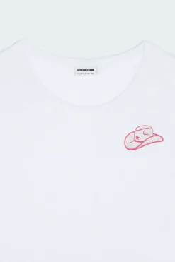 NMKATINKA S/S GLITTER T-SHIRT JRS FWD - Crop top | Beige