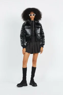 NMKIT L/S SHINY PUFFER - doudoune | Noir