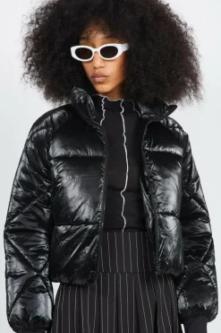 NMKIT L/S SHINY PUFFER - doudoune | Noir