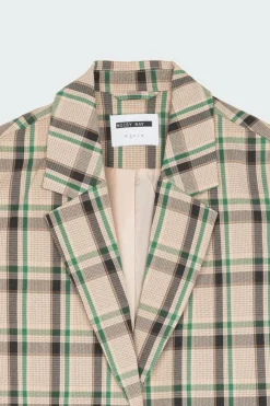 NMLAURA L/S OVERSIZE CHECK BLAZER - Veste | Beige