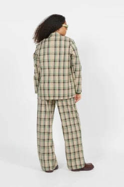 NMLAURA L/S OVERSIZE CHECK BLAZER - Veste | Beige