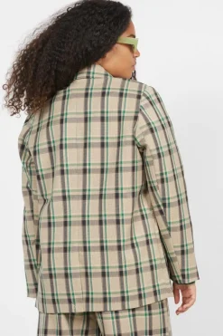 NMLAURA L/S OVERSIZE CHECK BLAZER - Veste | Beige
