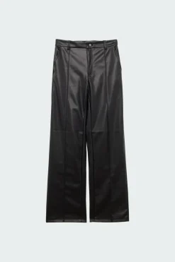 NMLUKE PU HW STRAIGHT FRONT DETAIL PANT - Pantalon | Noir