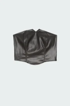 NMMARIN STRAPLESS V-DETAIL CORSET - Top | Noir