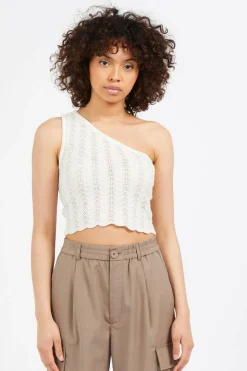 NMSADIE S/L ONE SHOULDER CROP KNIT TOP - Top sans manches | Multicolore