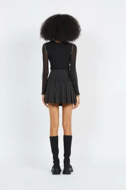 NMWEDNESDAY NW PLEATED SKIRT WVN LAB - Jupe | Noir