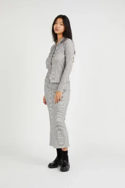 NOISE MIDI SKIRT - Jupe | Blanc