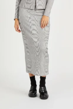 NOISE MIDI SKIRT - Jupe | Blanc