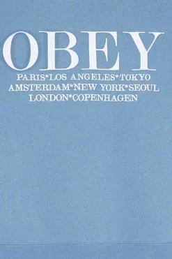 OBEY CITIES CREW - Sweatshirt | Bleu