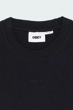 OBEY RIB KNIT DRESS - Robe | Noir