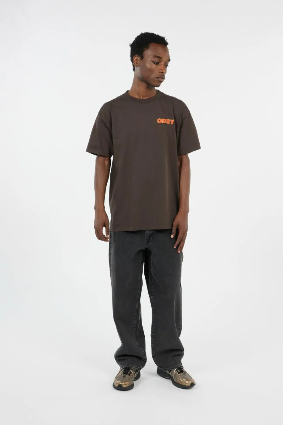 OBEY STAR - T-shirt | Marron