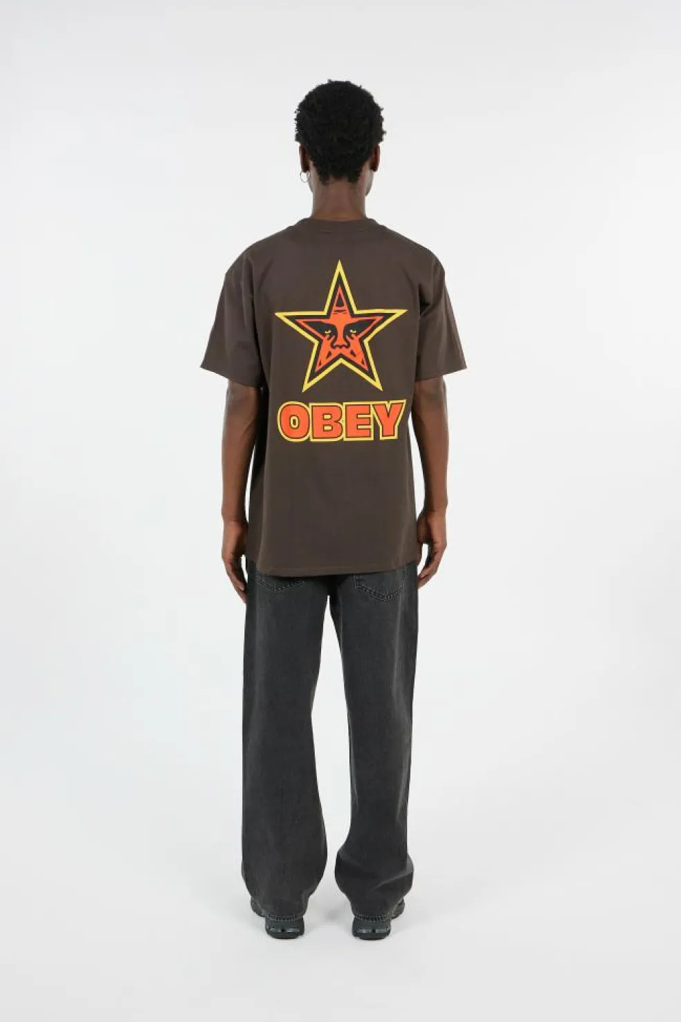 OBEY STAR - T-shirt | Marron