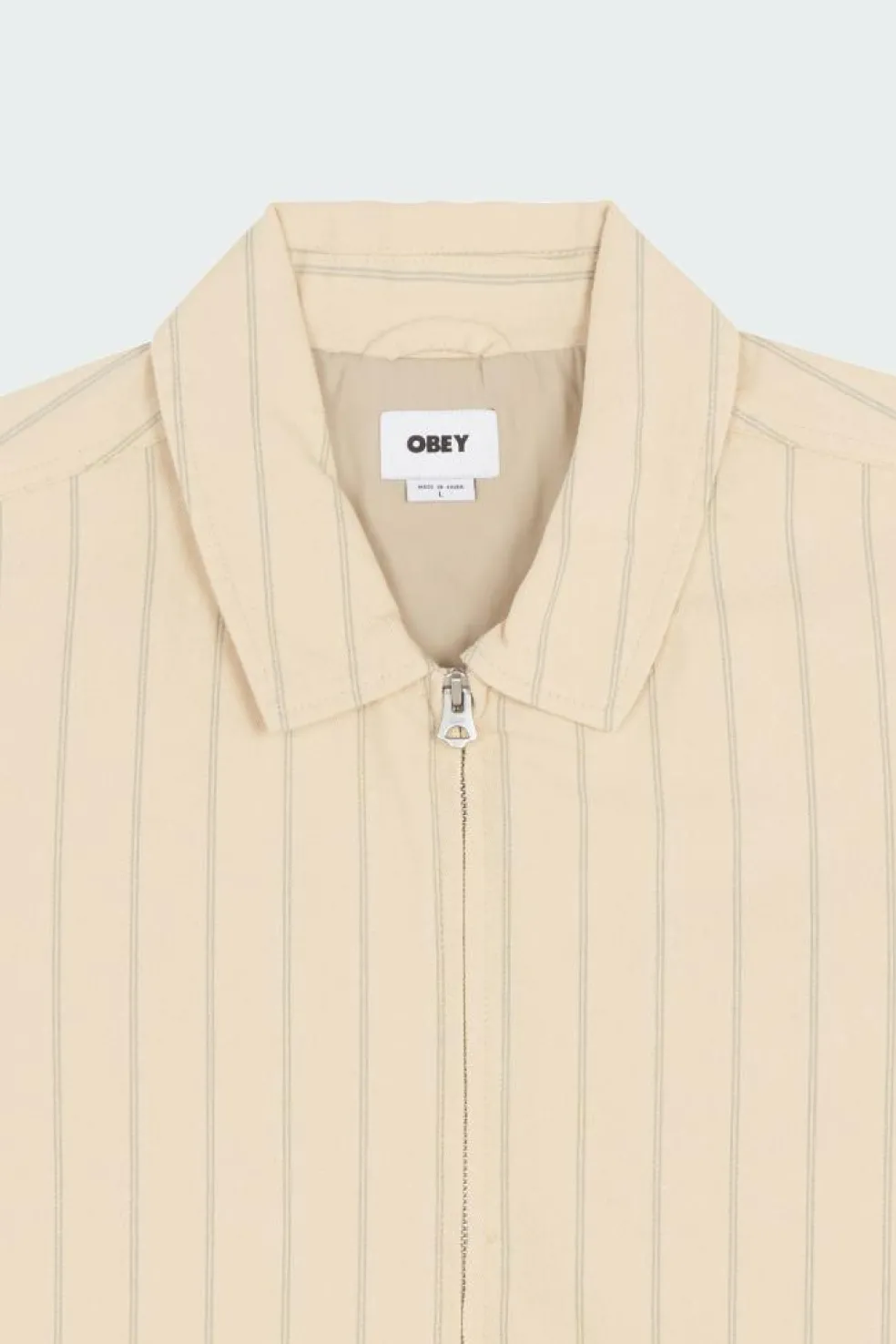 OBEY STRIPE ZIP - Veste | Beige