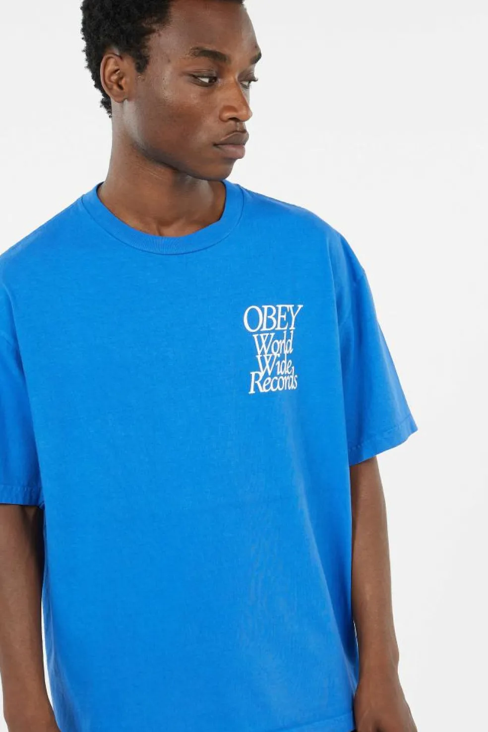OBEY WORLDWIDE RECORDS - T-shirt | Bleu