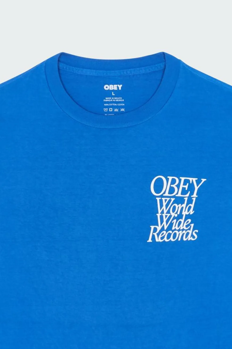 OBEY WORLDWIDE RECORDS - T-shirt | Bleu