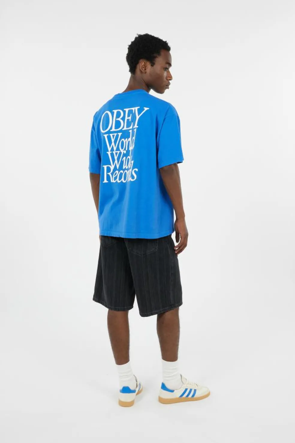 OBEY WORLDWIDE RECORDS - T-shirt | Bleu