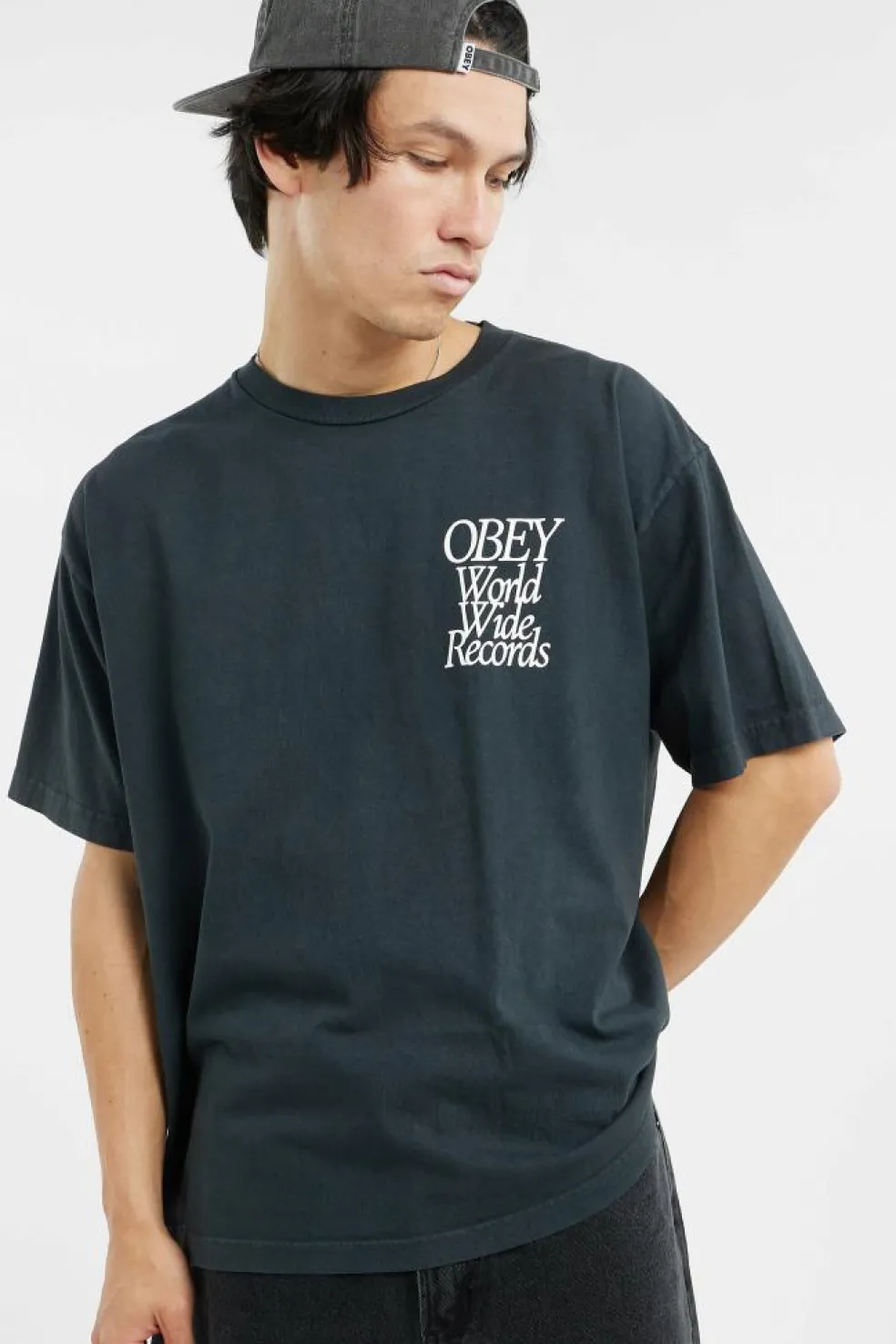 OBEY WORLDWIDE RECORDS - T-shirt | Noir