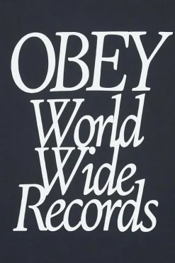 OBEY WORLDWIDE RECORDS - T-shirt | Noir
