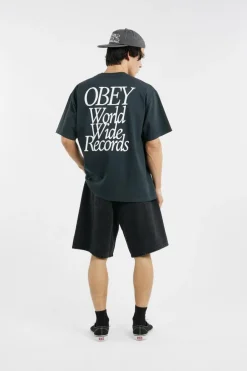 OBEY WORLDWIDE RECORDS - T-shirt | Noir