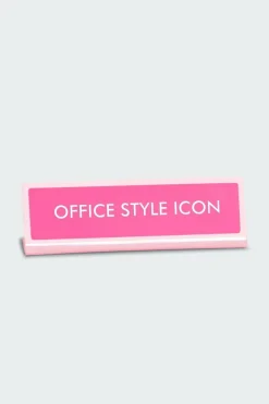 Office Style Icon Deskplate Sign - Plaque de bureau | Multicolore