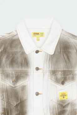 OIL STAINED TRUCKER - Veste | Blanc