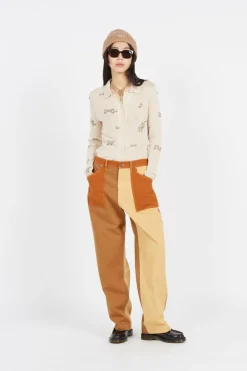 OLAF WMN AOP SHEER SHIRT - Chemise | Beige