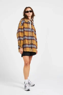 OLAF WMN BLUR WOOL SHACKET - Veste légère | Marron